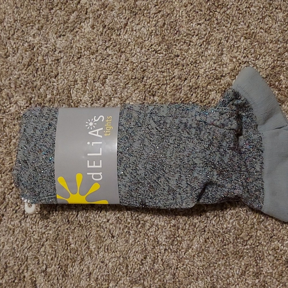 Delia's size S/M Grey And Sparkle Colorful tights
